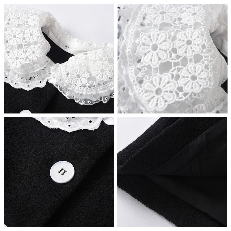 Celebrity Style Lace Suit Jacket A-shaped Skirt Autumn and Winter popular New Product Set Women's Two-piece Set