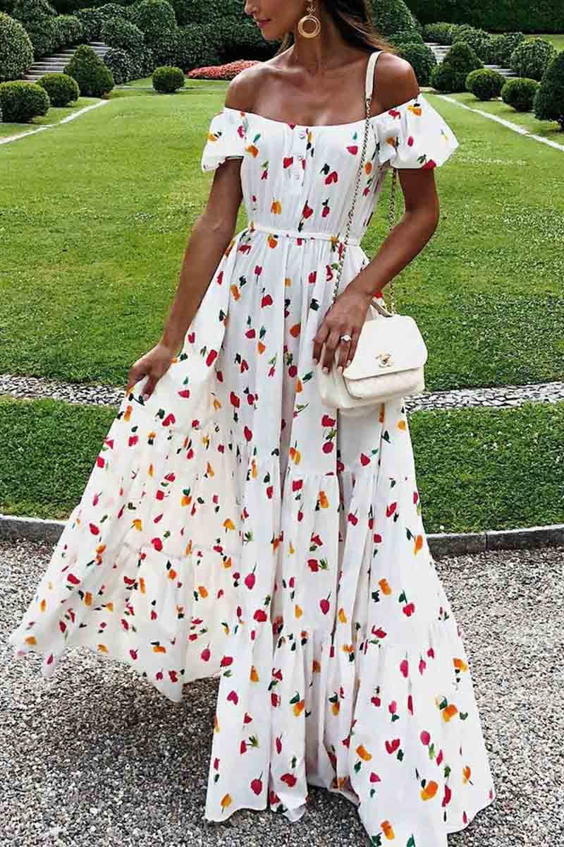qgtao Sexy Off-Shoulder Tube Top Dress