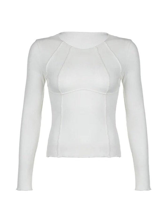 Basic Piping Long Sleeve Top