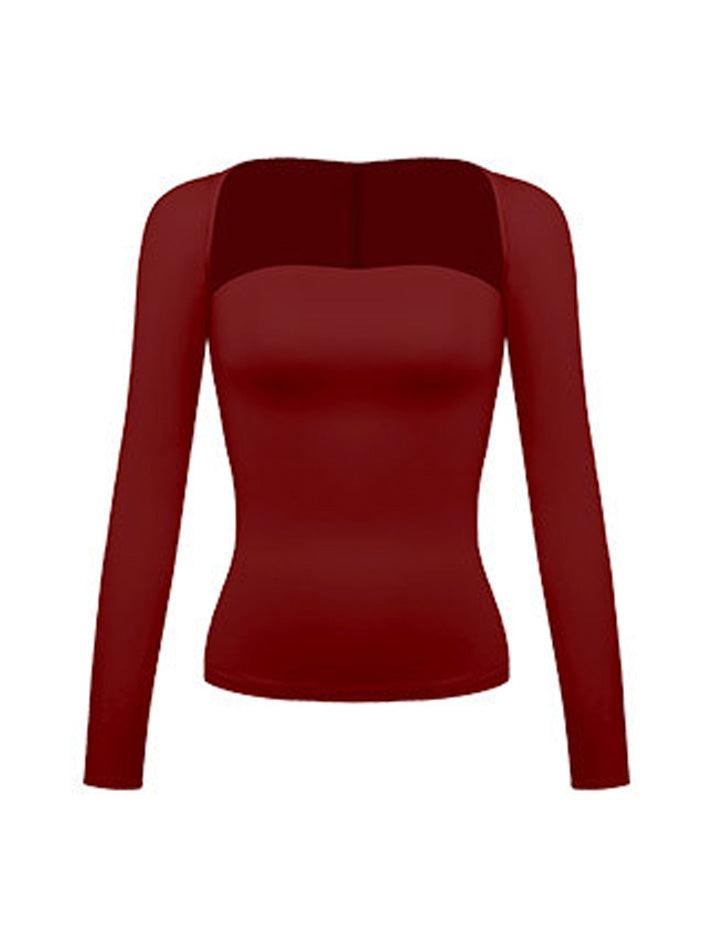 Bandeau Top Tight Smock Two Piece Long Sleeve Tee