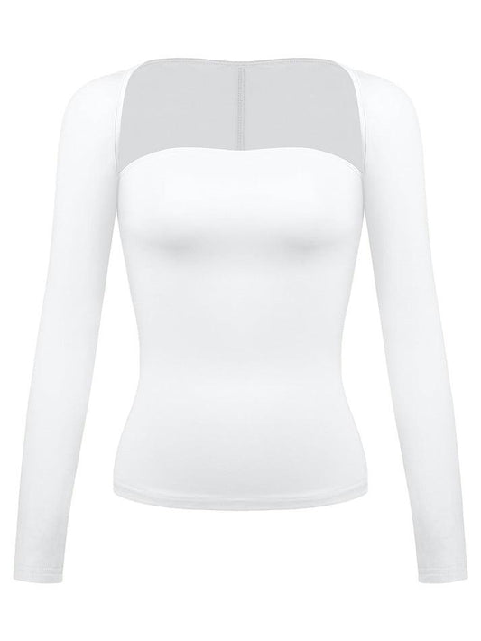 Bandeau Top Tight Smock Two Piece Long Sleeve Tee