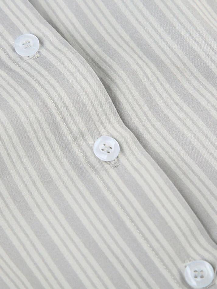 Simple Stripes Long Sleeves Shirts