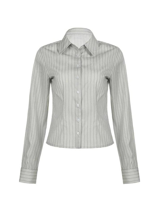 Simple Stripes Long Sleeves Shirts