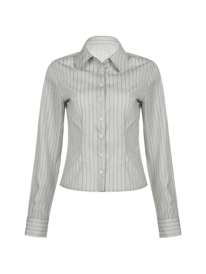 Simple Stripes Long Sleeves Shirts