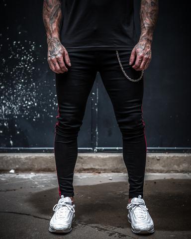 2025 2025 popular men's tight-fitting popular solid-color denim pants, hot-selling trendy men's pants