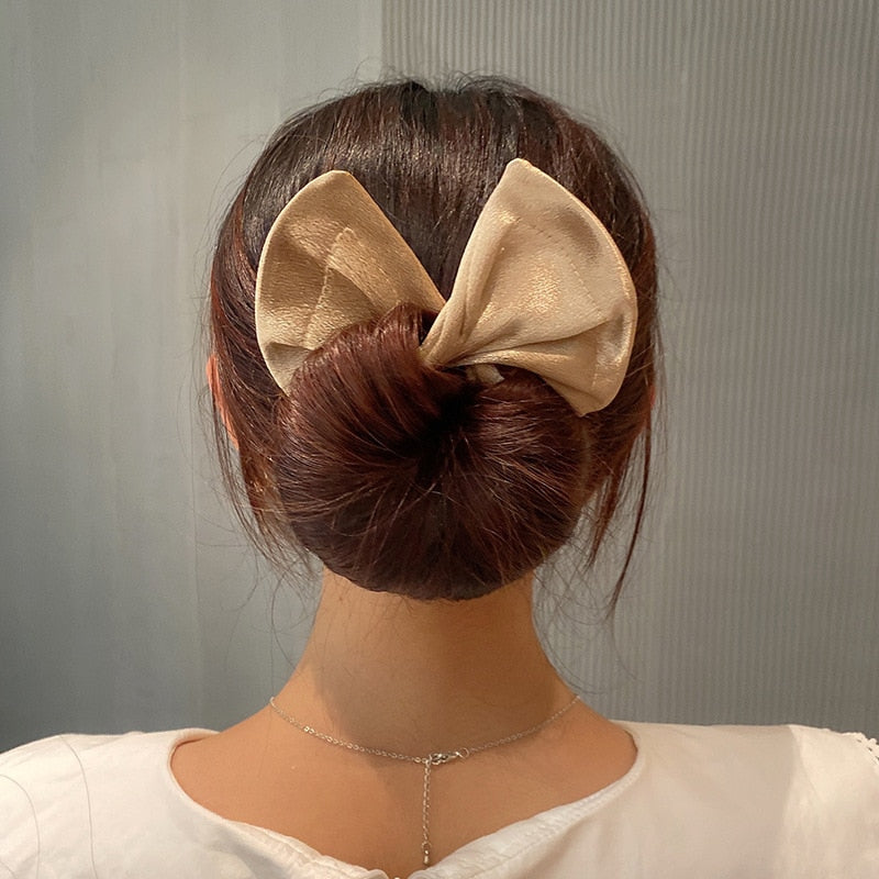 AMORCOME1PC Deft Bun Hair Band Women Hair Styling Colorful Plant Pattern Hair Bun Maker Ponytail Holder Hair Accessories 2021