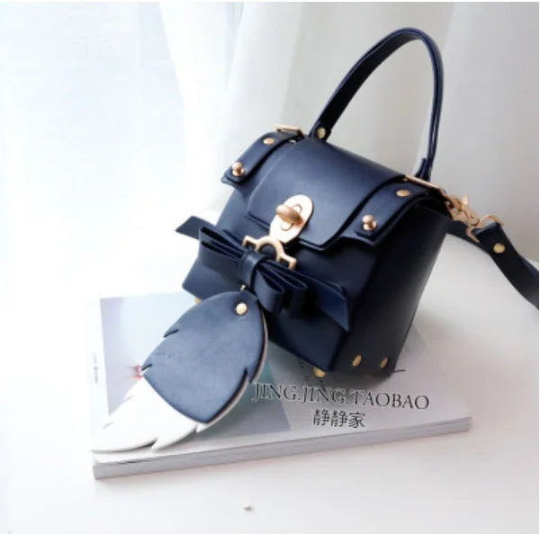 qgtao Mini small bag Messenger bag female small square bag wild Lolita soft girl niche design cute girly tide rivets student small