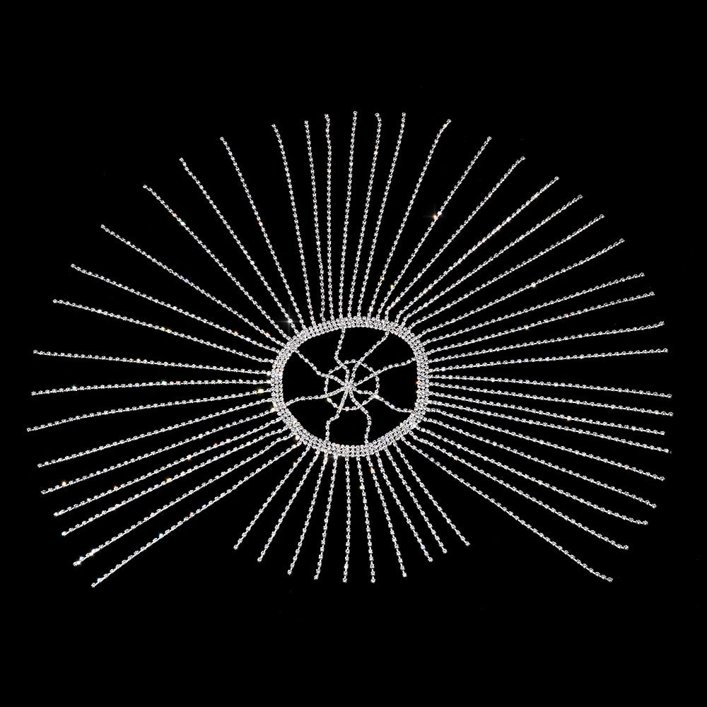 Stonefans Flash Long Tassel Hair Chain Rhinestone Head Chain for Women Nightclub Crystal Headband Hat Bridal Headpiece Jewelry