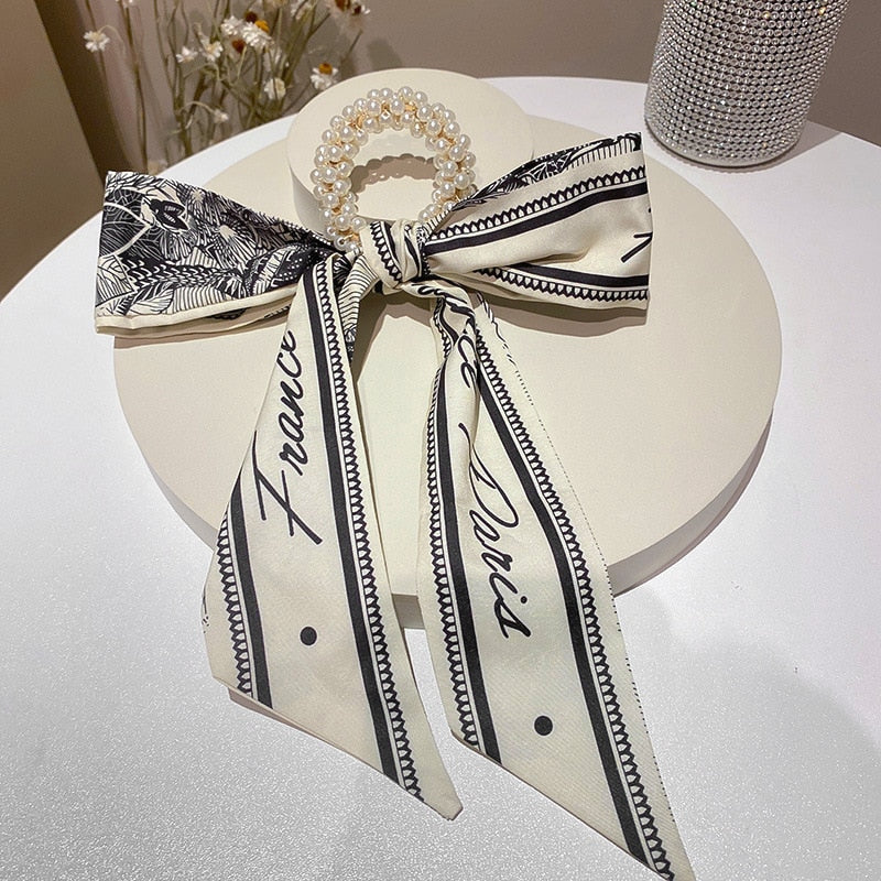 Retro Elegant Headband Fashion Women Simple Personality Bow Knot Winding Hair Rope Band Design Korean Girls Hair Accessories