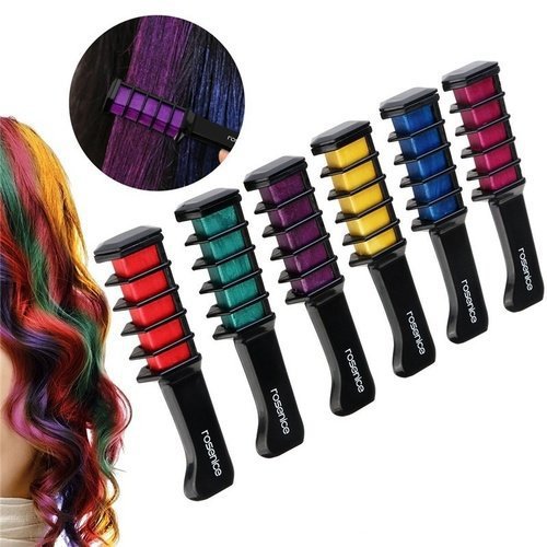 Disposable Hair Coloring Comb 9 Colors Temporary Party Hair Dye Comb Mild Safe Hair Dyeing Shampoo For All Hairs TSLM2