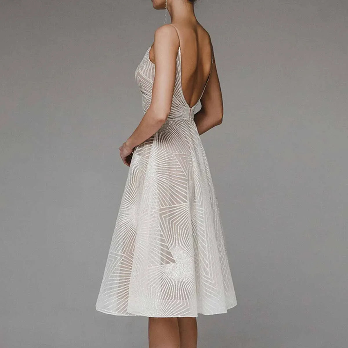 qgtao Sexy Slip Backless Embroidered Midi Dresses for Women Summer 2024 Elegant Luxury Evening Guest Wedding Long Formal Party Dress