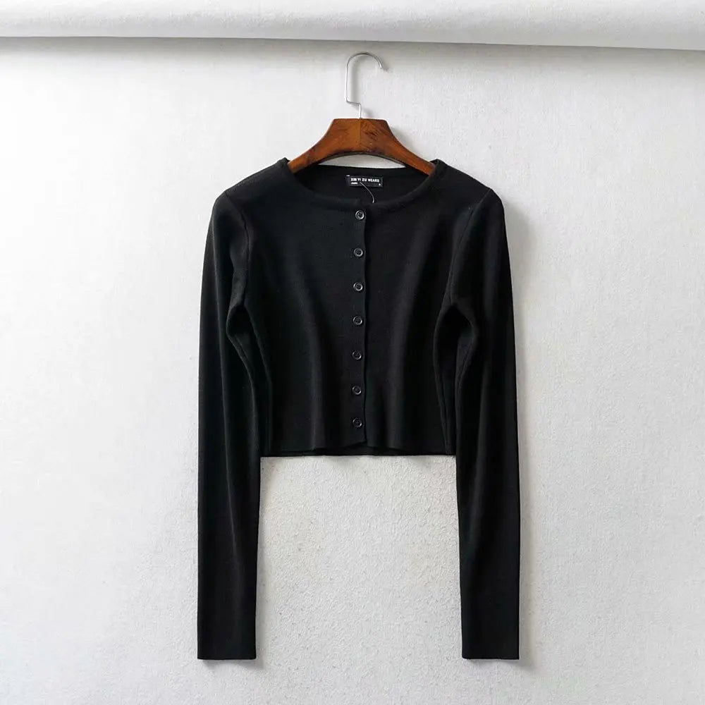 Cropped cardigan women black cardigans crop top long sleeve green cardigan vintage knit cardigans cute button up cardigan top