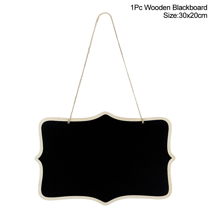 Rustic Wedding Wooden Blackboard Mr Mrs Bridal Shower Decoration Photobooth Birthday Party DIY Home Decor Sign Message Board