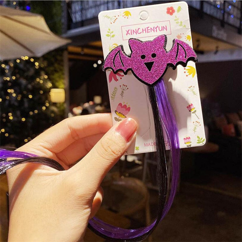 New Girls Cute Halloween Ghost Braid Hair Ornament Headband Children Scrunchie Rubber Band Kids Fashion Hair Accessories