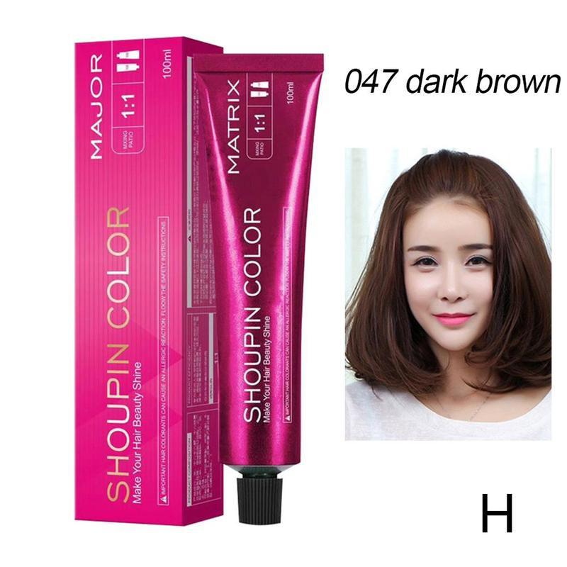 100ml Dye Hair Cream Mild Safe Hair Coloring Shampoo Styling Tool For All Hairs Lasting about 3 month