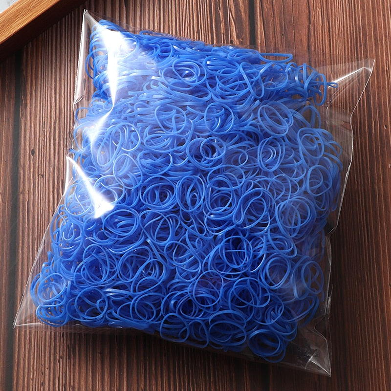 2000pcs Girls Hair Accessories Nylon Rubber Band Elastic Hair Bands Headband Children Ponytail Gum Holder Bands Kids Ornaments