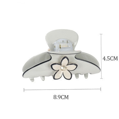 Acetate Camellia Hair Claw Clip Clamp For Women Girl Flower Handmade French Fashion Head Accessories Mujer Wholesale