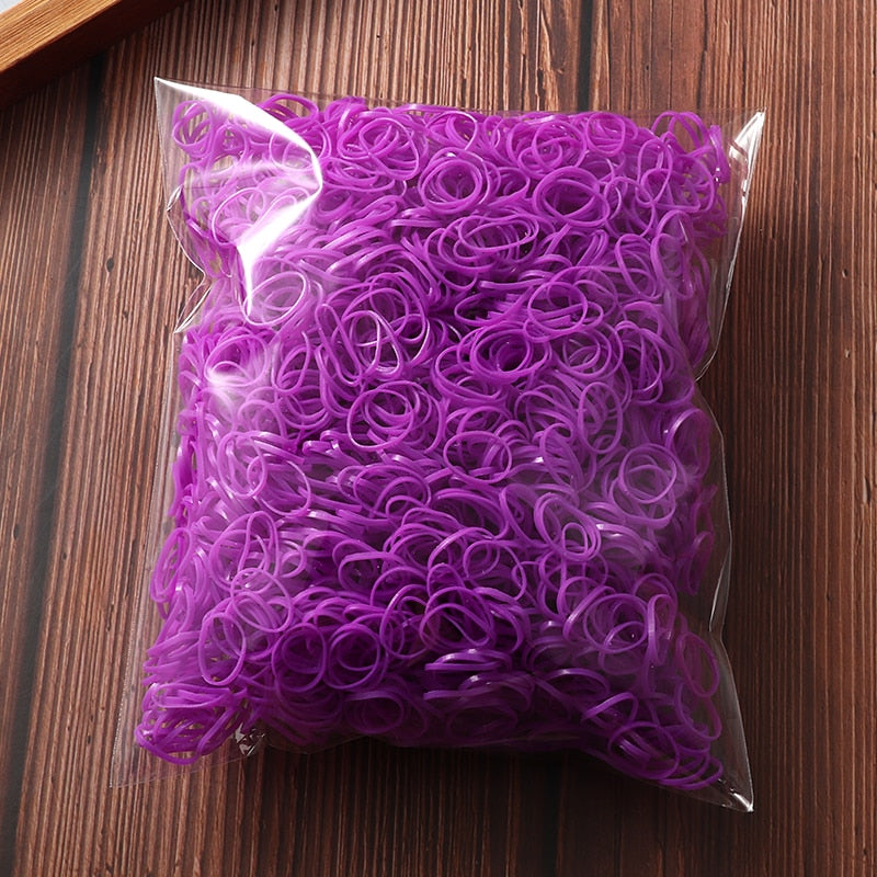2000pcs Girls Hair Accessories Nylon Rubber Band Elastic Hair Bands Headband Children Ponytail Gum Holder Bands Kids Ornaments