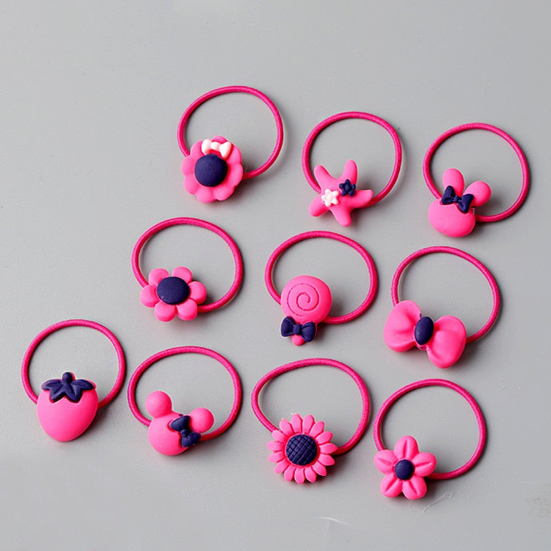 10/20 root children's Hair ring Headwear hair Korean version the cartoon headwear girl rubber band sweet cute Hair accessories