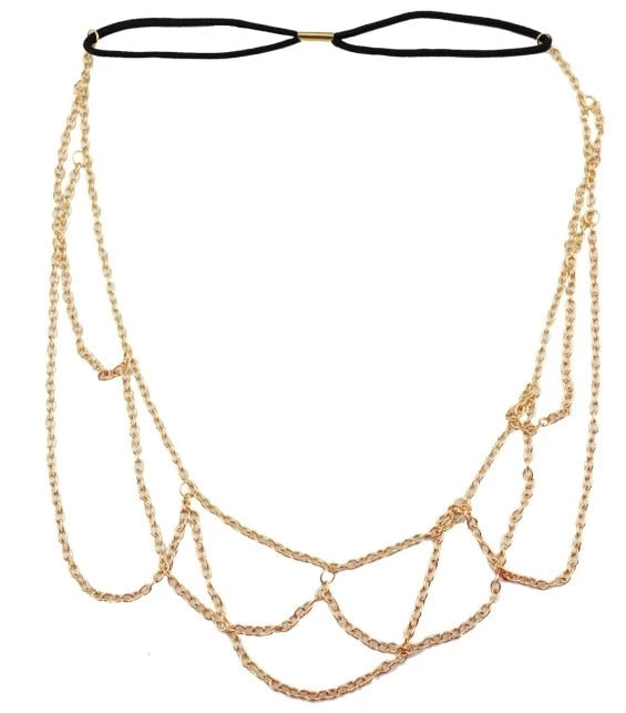 Gypsy Turkish Bohemian Head Chain Indian Hair Jewelry Tribal Forehead Dancing Wedding Hair Accesories Boho Headband Headpieces