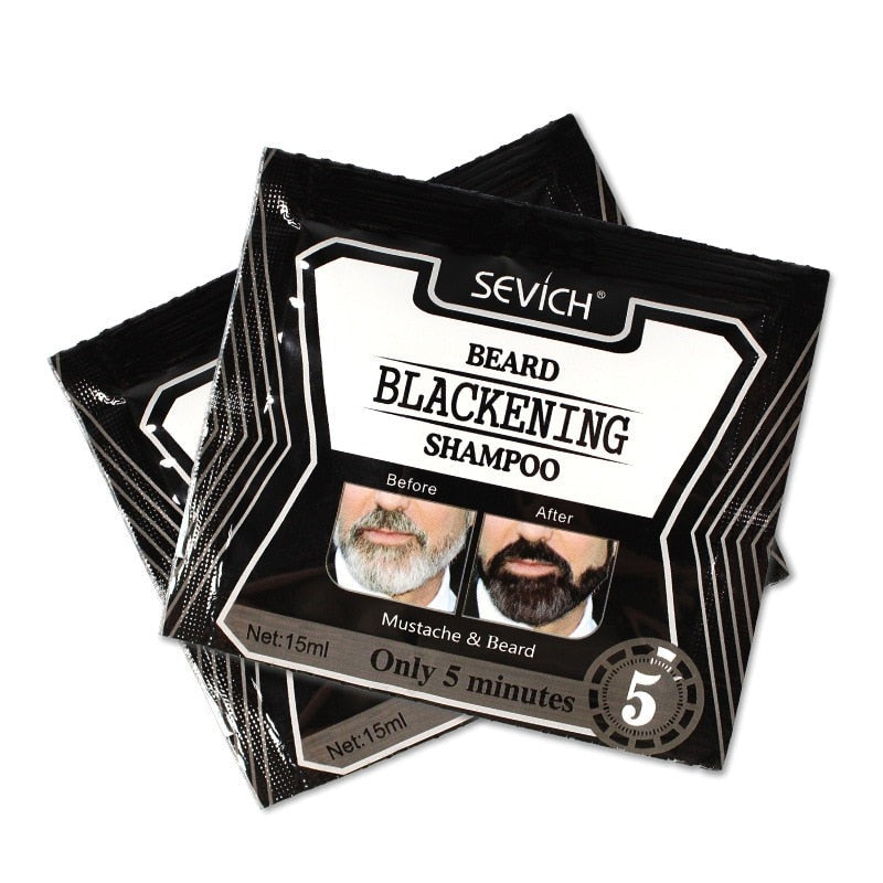 Beard Shampoo Dye Dye Shampoo Cover Plant Fast Hair Dye 5 Minutes Blackening Beard Herb Natural Faster Soft TSLM1