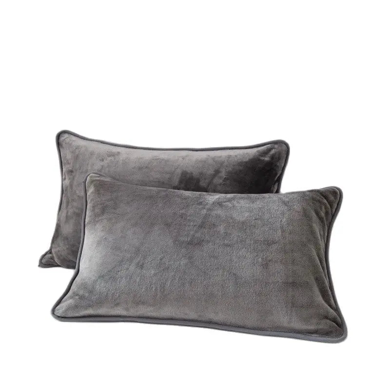 Yeknu Luxury Velvet Pillowcase 48x74cm Solid Color Soft Skin Pillow Case Pillow Cover Bedding Flannel Fabric Warm And Smooth