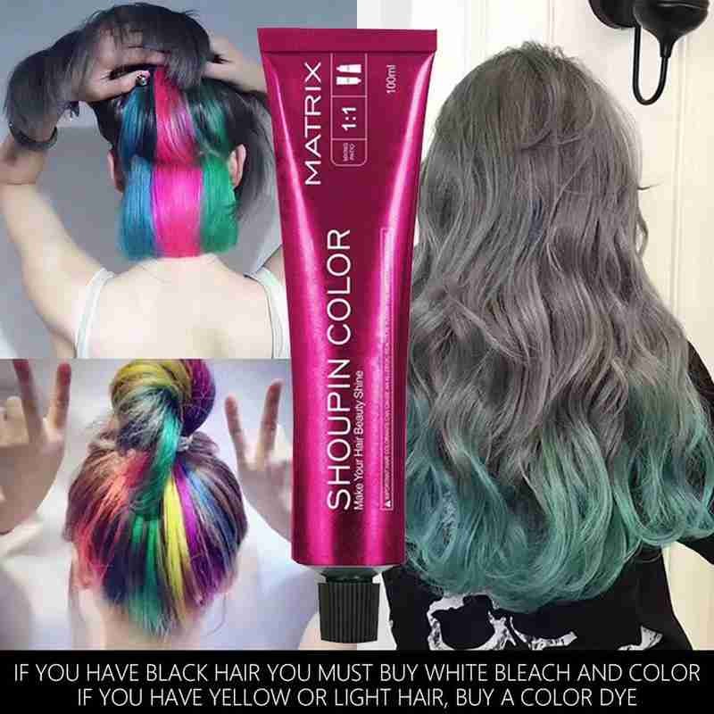 100ml Dye Hair Cream Mild Safe Hair Coloring Shampoo Styling Tool For All Hairs Lasting about 3 month