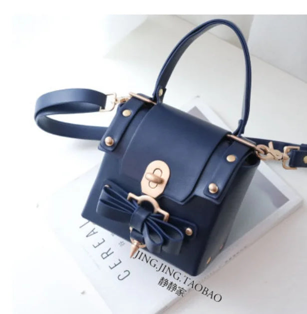 qgtao Mini small bag Messenger bag female small square bag wild Lolita soft girl niche design cute girly tide rivets student small