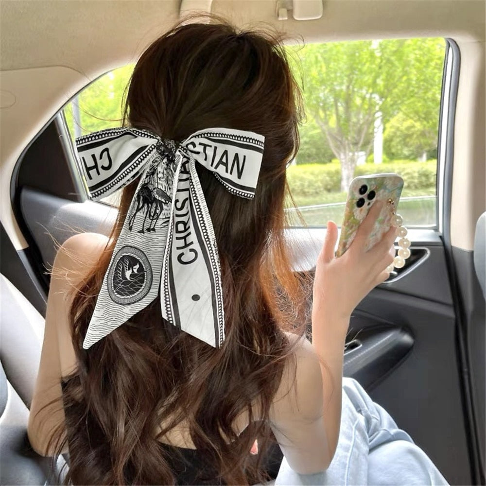 Retro Elegant Headband Fashion Women Simple Personality Bow Knot Winding Hair Rope Band Design Korean Girls Hair Accessories