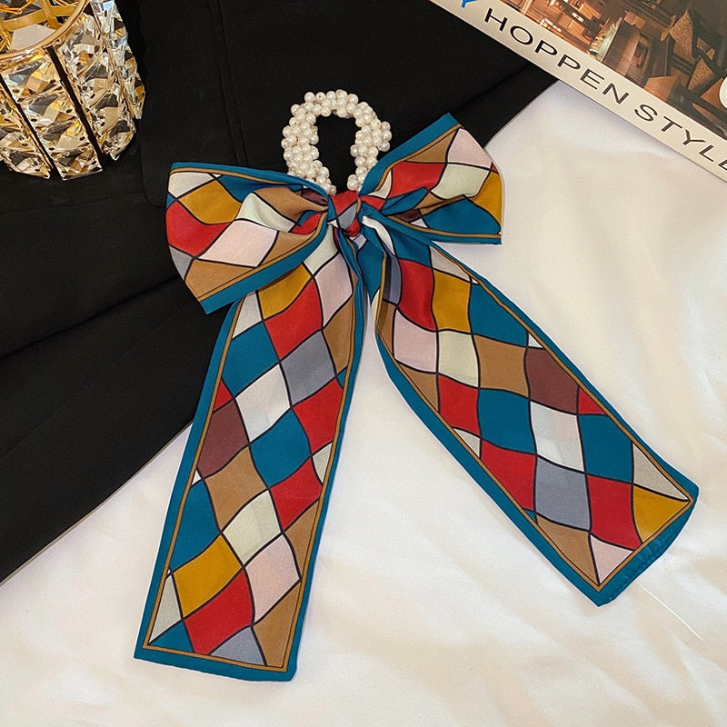 Retro Elegant Headband Fashion Women Simple Personality Bow Knot Winding Hair Rope Band Design Korean Girls Hair Accessories