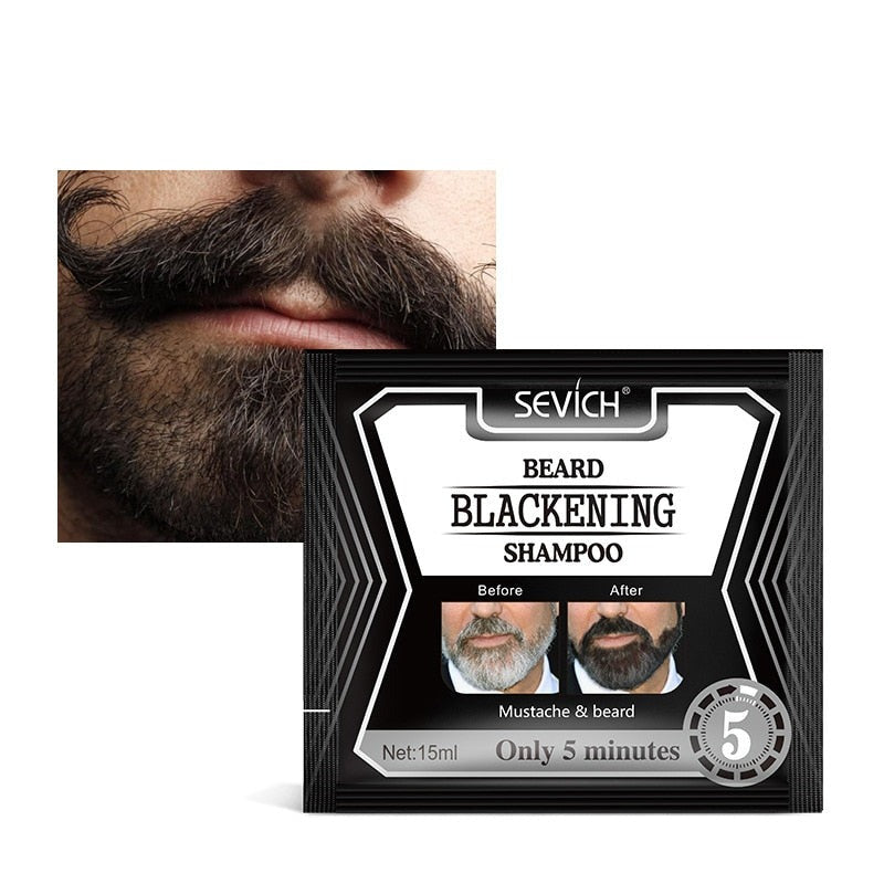 Beard Shampoo Dye Dye Shampoo Cover Plant Fast Hair Dye 5 Minutes Blackening Beard Herb Natural Faster Soft TSLM1