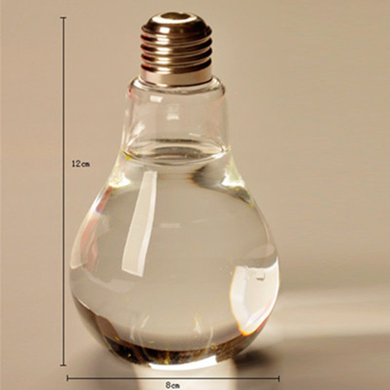 Home Decor Wedding Decoration Light Bulb Transparent Glass Vase Fashion Hydroponic Flower Vase Gifts Retro DIY