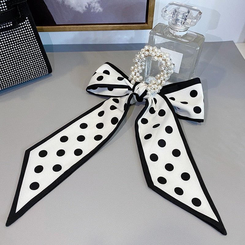 Retro Elegant Headband Fashion Women Simple Personality Bow Knot Winding Hair Rope Band Design Korean Girls Hair Accessories