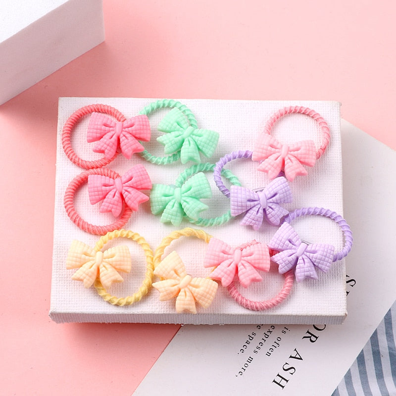 10PCS/Set Girls Cute Hair bands Elastic Rubber Band Headwear Hair Accessories Kids Cartoon Animals Headband Ornaments Gift