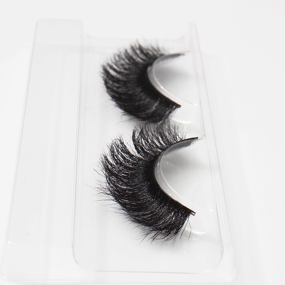 New Arrival 1 Pair Luxurious Beauty 100% Horsehair Thick Long Eye Lashes 3D False Eyelashes Women Beauty Fake Eyelashes