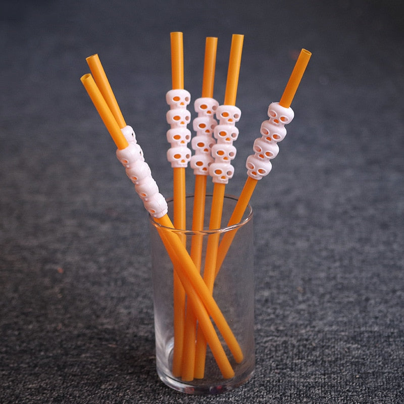 Halloween Pumpkin Straw Ghost Straws Halloween Decoration Straws Halloween Party Supplies Halloween Decorations for Home party