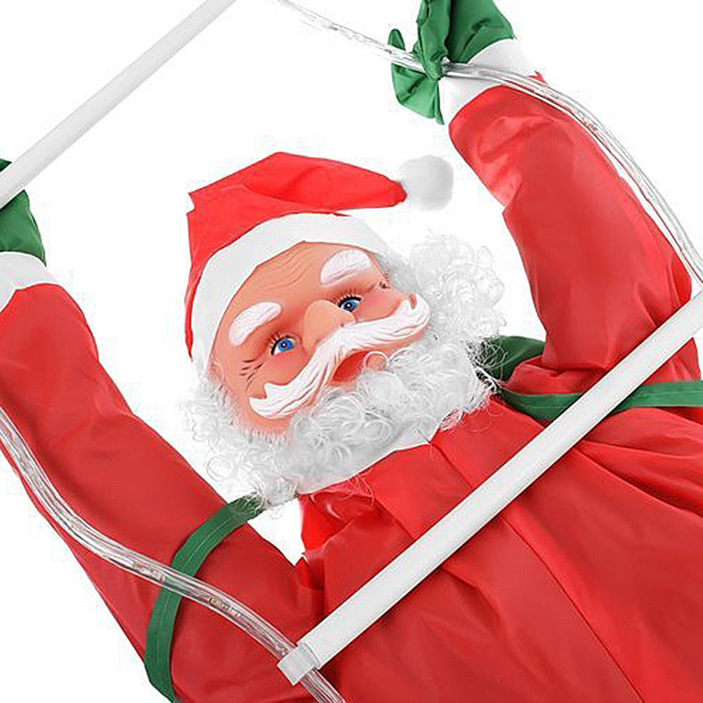 1PC Climb Stairs Santa Claus Foldable Lantern with LED Waterproof Outdoor Garden Lawn Lamp Festivel Hanging Christmas Decoration
