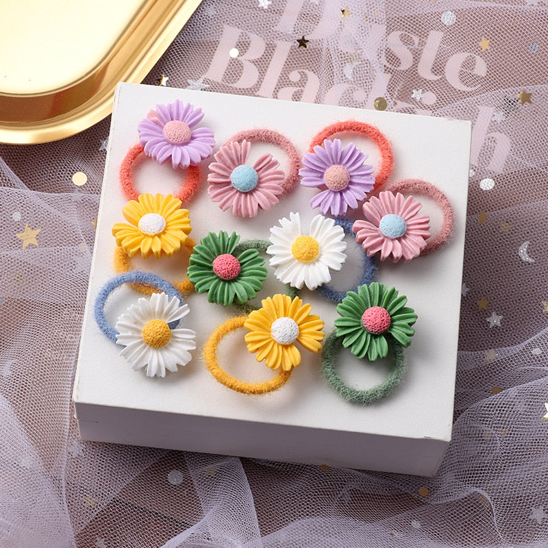 10PCS/Set Girls Cute Hair bands Elastic Rubber Band Headwear Hair Accessories Kids Cartoon Animals Headband Ornaments Gift