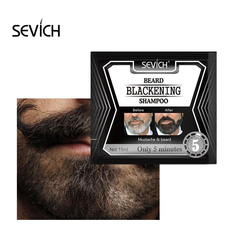Beard Shampoo Dye Dye Shampoo Cover Plant Fast Hair Dye 5 Minutes Blackening Beard Herb Natural Faster Soft TSLM1