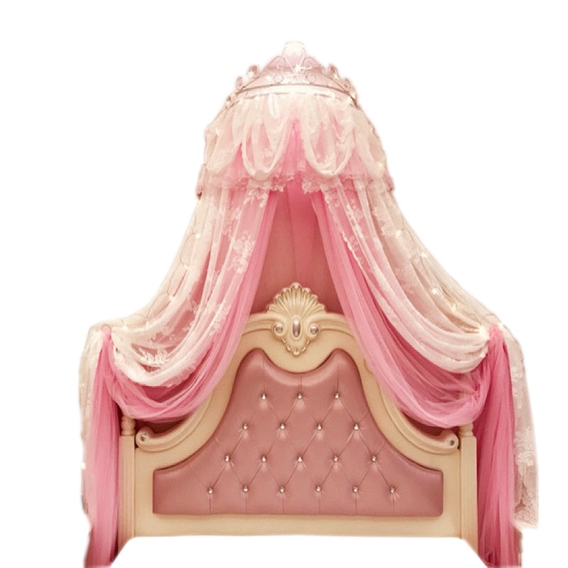 European-style Princess Bed Curtains Children's Bed Veils Lace Decorations Gray Mosquito Nets Home Bedroom Bed Curtains Veils