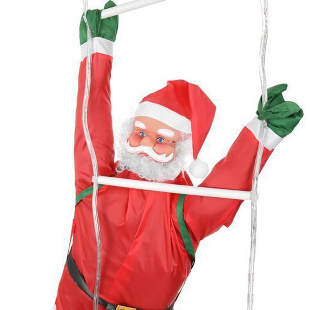 1PC Climb Stairs Santa Claus Foldable Lantern with LED Waterproof Outdoor Garden Lawn Lamp Festivel Hanging Christmas Decoration