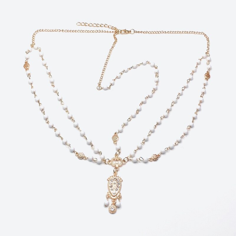 Crystal forehead dance eyebrow pendant headdress crystal forehead chain water drop hair ornament head chain Bohemian headdress