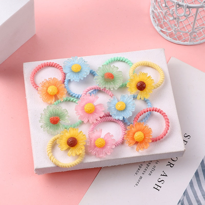10PCS/Set Girls Cute Hair bands Elastic Rubber Band Headwear Hair Accessories Kids Cartoon Animals Headband Ornaments Gift