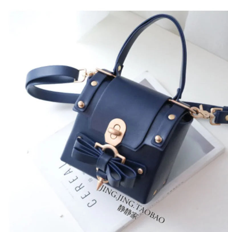 qgtao Mini small bag Messenger bag female small square bag wild Lolita soft girl niche design cute girly tide rivets student small