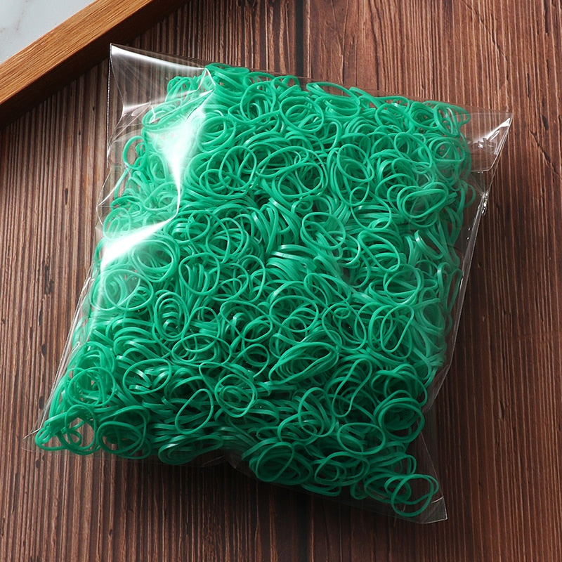 2000pcs Girls Hair Accessories Nylon Rubber Band Elastic Hair Bands Headband Children Ponytail Gum Holder Bands Kids Ornaments