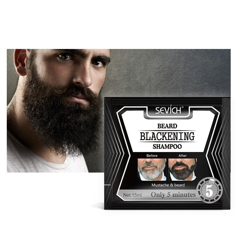 Beard Shampoo Dye Dye Shampoo Cover Plant Fast Hair Dye 5 Minutes Blackening Beard Herb Natural Faster Soft TSLM1