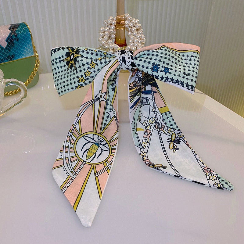 Retro Elegant Headband Fashion Women Simple Personality Bow Knot Winding Hair Rope Band Design Korean Girls Hair Accessories