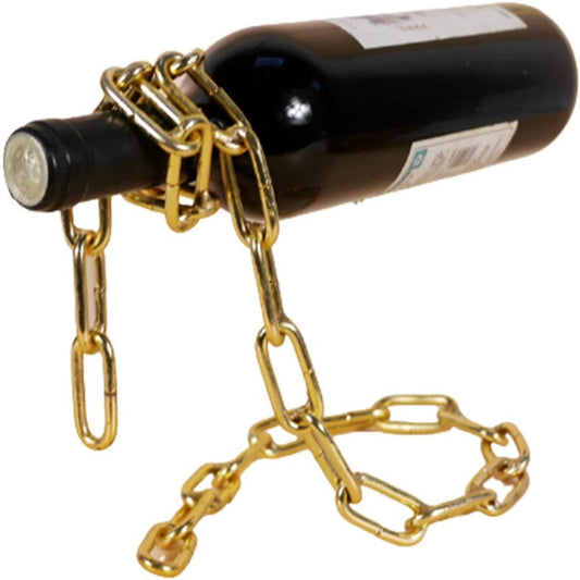 Creative Suspended Metal Iron Chain Red Wine Rack Retro Bar Cabinet Display Stand Shelf Home Decorations Wine Bottle Holder