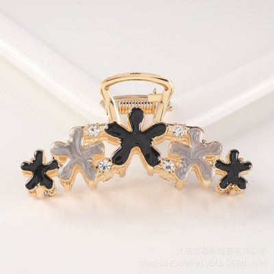 Hair Claw Clip Clamp For Women Girl Flower Floral Rhinestone Pearl Korean Handmade Fashion Head Accessories Mujer Wholesale