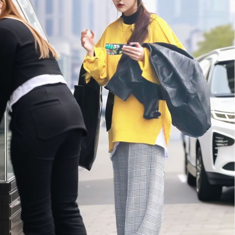 casual style autumn suit soft waxy candy-colored sweater versatile fashion new wide-leg pants two-piece set for women